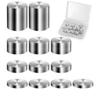 PEUTIER 12pcs Car Weights for Pinewood Derby, 2.375 Oz Tungsten Buffer Weight 4 Sizes Cylindrical Car Counterweight to Speed Up Your Car