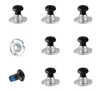 PEUTIER 16pcs Snowboard Binding Screw Set, M4x7.5mm Snowboard Binding Hardware Metal Snowboard Fixing/Mounting Screws for Snow Board Bindings Ski Accessories