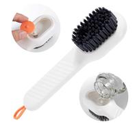 PEUTIER 2 in 1 Liquid Laundry Detergent Brush, Multifunctional Liquid Shoe Cleaning Brush with Soap Dispenser Holder, Soft Nylon Bristles, White