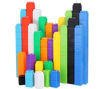 PEUTIER 200pcs Math Cubes, Plastic Connecting Number Block Colorful Linking Cubes Counting Snap Cubes Toys for Boys Girls Math Practice Classroom Supplies Manipulatives