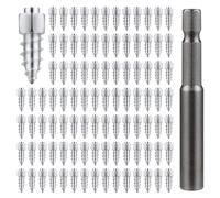 PEUTIER 200pcs Screw in Tire Studs, 4x9 mm Wheel Winter Tyre Studs for Snow Tire Spikes ATV Tire Studs with Installation Tool for Car Truck Motorcycle Bicycle Boot ATV SUV Auto Accessories