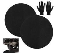 PEUTIER 2pcs 15 Inch Oil Drain Splash Pad, Round Oil Change Mat No Splatter Pad Anti Splash Oil Mat with Gloves for Car Oil Change and Transmission Drain Pan