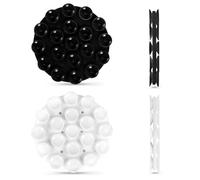 PEUTIER 2pcs Double-Sided Suction Cup Phone Mount, 2.76x0.33 Inch Round Silicone Suction Phone Case Self-Adhesive Sticky Phone Grip Silicone Octobuddy Phone Holder for Mobile Phones (Black+White)