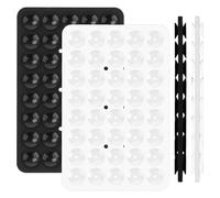 PEUTIER 2pcs Silicone Suction Phone Case Mount Holder, Double Sided Suction Cup Phone Octobuddy Hands-Free Silicone Phone Sticky Grip Fidget Toy Gift Accessories Compatible with iPhone Android