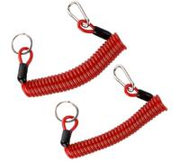 PEUTIER 2pcs Trailer Breakaway Cable, Camper Safety Breakaway Cables RV Emergency Brake Away Cable Trailer Breakaway Coiled Cable for Emergency Connecting RV Trailer Camper Accessories