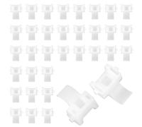 PEUTIER 40pcs Cabinet Restrictor Clips, Cabinet Hinge Restriction Clips for Grass TEC 864 Hinges Mini Invisible Cabinet Door Restraint Hinge Angle Restriction Clips for Kitchen Home (White)