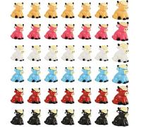 PEUTIER 42pcs Mini Resin Cows, 6 Colors Small Highland Cow Figurines Smooth Reusable Tiny Highland Cow Figurine Miniature Resin Animals Ornament for Highland Cattle Lovers Farmhouse Decoration Lovers