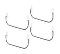 PEUTIER 4pcs Foldable RV Shoe Rack, Wall-Mounted Shoe Rack Storage Mount Holder with 4 Fixed Hooks & 4 Double-Sided Tapes Essential Travel Accessories for RV Camper Motorhome