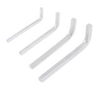 PEUTIER 4pcs Square Head Wrench Set, 0.12in 0.16in 0.2in 0.24in Chrome Vanadium Steel L-Shaped Wrench Reliable Square Key Wrench Set Elbow Wrench Set for Pocket Hole Screws