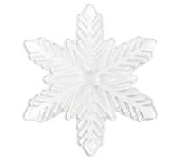 PEUTIER 5" Snowboard Stomp Pad, 3D Snowflake Shaped Clear Traction Stomp Pad Snowboarding Accessories Strong Adhesive Anti Skid Modular Mat Stomp Pad (White)