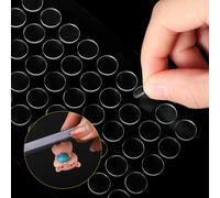 PEUTIER 500pcs Mounting Putty, Round Double Sided Glue Sticky Dots Museum Putty Clear Removable Adhesive Putty No Trace Sticky Tack for Wall Hanging Pictures Poster Art Home Office Decor