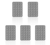 PEUTIER 5pcs Phone Suction Holders, Non Slip Silicone Adhesive Phone Stand Sticky Phone Mount Pad Case with 24 Suction Cups Hands-Free Phone Accessories Grip for Selfies and Videos (Light Gray)