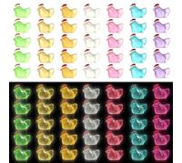 PEUTIER 70pcs Mini Resin Chickens, Luminous Chicken Tiny Glow in The Dark Miniature Chicken Toys Glowing Resin Hen Figurines for Birthday Party Miniature Landscape Home Decoration