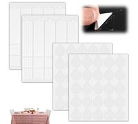 PEUTIER 80pcs Tablecloth Clips, 3 Shapes Clear Table Cloth Holder Clips Table Cloth Adhesives to Hold Tablecloth in Place Tablecloth Glue for Indoor Outdoor Table Cover Party Picnic Table Cloth