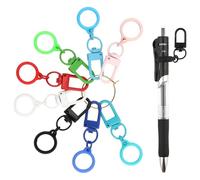 PEUTIER 8pcs Mini Pen Clip with Lobster Clasp, Badge Pen Holder for Lanyard, Pocket Highlighter Pencil Pen Holder Clip for Badge Reel Accessories, Pen Grip Converter for Nurse Storing Pen Small Items