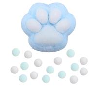 PEUTIER Cat Paw Squeeze Squishy Toys, Plastic Taba Soft Cat Paw with 10 Mini Balls Novelty Kawaii Jelly Cute Kitty Paw Soft Stress Relaxing Animals Fidget Toys for Kids Teenagers Adults (Blue)