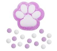 PEUTIER Cat Paw Squeeze Squishy Toys, Plastic Taba Soft Cat Paw with 10 Mini Balls Novelty Kawaii Jelly Cute Kitty Paw Soft Stress Relaxing Animals Fidget Toys for Kids Teenagers Adults (Purple)