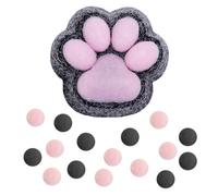 PEUTIER Cat Paw Squeeze Squishy Toys, Plastic Taba Soft Cat Paw with 10 Mini Balls Novelty Kawaii Jelly Cute Kitty Paw Soft Stress Relaxing Animals Fidget Toys for Kids Teenagers Adults (Black Pink)