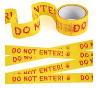 PEUTIER Halloween Decorations Tape, 82ft Yellow Caution Tape Do Not Enter Tape Roll Hazard Warning Tape Zombie Caution Tape Danger Tape for Haunted House Zombie Vampire Halloween Party Danger Areas