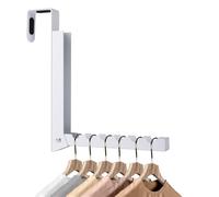 PEUTIER Over The Door Hanger Hook, Foldable Over Door Drying Rack Behind Door Hooks Portable Door Hanging Clothes Organizer for Hanging Clothes Coat Towels Bags Laundry Home