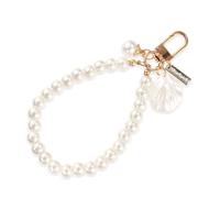 PEUTIER Pearl Phone Charm, Beaded Phone Wrist Strap Anti-Lost Cell Phone Chain Lanyard Shell Pearl Phone Bracelet Cute Phone Wristlet Keychain Purse Pendants for Women Girls Gift