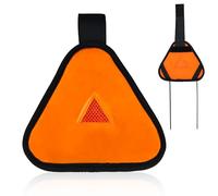 PEUTIER Reflective Triangle Sign, Bright Reflective Yield Symbol with Magic Adhesive Strap & Cord High Visibility Warning Safety Triangle Accessories for Bike Backpack Different Scenes (Orange)