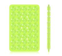 PEUTIER Silicone Suction Phone Case Mount, Double Sided Suction Cup Phone Pad Hands-Free Phone Holder, Silicone Phone Sticky Grip Fidget Toy Gift Compatible with iPhone Samsung Google Pixel (Green)