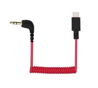 PEUTIER USB C to 3.5mm TRS Microphone Adapter, for Rode Wireless GO 2 / ME/Pro Hollyland Lark M1 / M2 / MAX / 150 / M1 / MAX Duo Audio Output DAC Coiled Cable for Android iPhone 15
