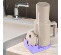 PEUTIER Water Bottle Drying Rack, Silicone Cup Dryer Rack for Lids Straws Countertop Tumbler Drainer Holder for Stanley Cup Accessories 30/40oz, Coffee Mugs Glass