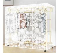 Peva Dustproof Clothes Rail Cover,Clothes Rail Cover Dustproof Waterproof,Clothe Rails Covers Enclosed,Washable And Reusable,Suitable For Daily Home Use