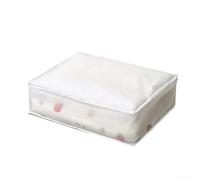 PEVA Storage Bag for Bedding Clothes | Large Capacity Transparent Under Bed Organizer | Waterproof Dust-Proof Quilt Cover W/Clear For Window for Home Closet(XL- white)