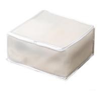 Peva Translucent Storage Bags For Clothes Quilts, Dustproof Moistureproof Organizer With Zipper, Foldable Under Bed Container For Blankets, Black Trim(H)