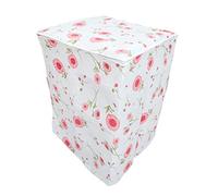 Peva Washing Machine Cover 59x62x87cm Red Floral Pattern | Waterproof, Sun Protection, Top-opening Fit, Reusable Design for Appliance Care, Creative Colourful Finish