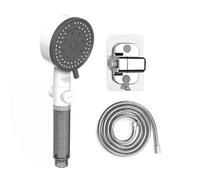 PEVAVFZMMY 10 Spray Filtered Shower Head Handheld Water Saving Showerhead Fall Resistance One Touch Stop Bath Nozzle Shower Head(White Shower Set)