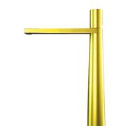 PEVAVFZMMY Modern Basin Faucet Brushed Gold Brass Bathroom Mixer Faucet Grey Washbasin Faucet Single Handle Single Hole Wash Sink Water Tap faucet(Gold High)
