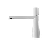 PEVAVFZMMY Modern Basin Faucet Brushed Gold Brass Bathroom Mixer Faucet Grey Washbasin Faucet Single Handle Single Hole Wash Sink Water Tap faucet(White Short)