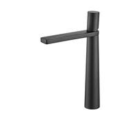 PEVAVFZMMY Solid Brass Bathroom Sink Faucet Hot and Cold Single Tall&short High Lavatory Vanity Basin Mixer Tap Modern Vessel Sink faucet(Gun gray B)