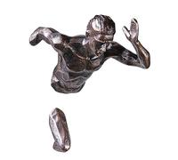 Pevfeciy 3D Wall Art Sculpture Running Man Figurine Home Decor Modern Ornament Statue,Stunning Resin Sculpture Hanging Decoration Sculptures For Wall For Home, Living Rooms,Office And Bedrooms Decor