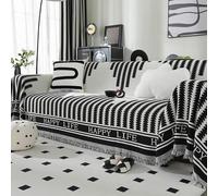 Pevfeciy Chenille Sofa Throw Large 1/2/3/4 Seat Sofa Protective Cover Sofa Cover Washable Sofa Covers Anti-fouling Sofa Cover with Decorative Tassel,A5,180X260cm
