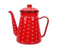 Pevfeciy High Valued Enamel Coffee Pot Coffee Pot Pouring Tea Pot Barista, Conical 1.1L for Gas Stove And Induction Cooker,G