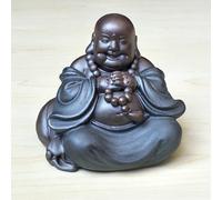 Pevfeciy Laughing Buddha Figurines Ceramic Happy Buddha Statue Sculpture Ornaments Home Decoration for Interior, for Good Luck,A