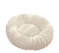 Pevfeciy Plush Donut-Shaped Orthopedic Dog Bed for Small Medium Pets Ultra Soft Round Cat & Durable Support & Cosy Nest Design,White,60cm