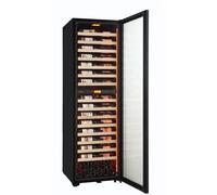 Pevino MS Noble 152 bottles - Metal shelves with wood front - 2 zone - black