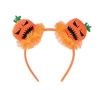 PEVive Ha110ween Pumpkin Headband for Party Day of The Death Hairband C0sp1ay Costume Headpiece for Adu1t Festival Headwear