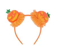 PEVive Ha110ween Pumpkin Headband for Party Day of The Death Hairband C0sp1ay Costume Headpiece for Adu1t Festival Headwear