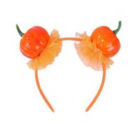 PEVive Ha110ween Pumpkin Headband for Party Day of The Death Hairband C0sp1ay Costume Headpiece for Adu1t Festival Headwear