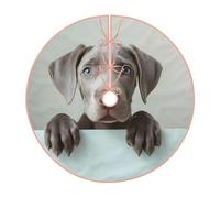 Pevtufa Adorable Puppy Portrait Print Christmas Tree Skirt Christmas Xmas Tree Skirts Mat for New Year Holiday Christmas Party Decorations-36