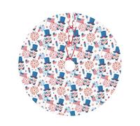 Pevtufa American Gnomes Print Christmas Tree Skirt Christmas Xmas Tree Skirts Mat for New Year Holiday Christmas Party Decorations-48
