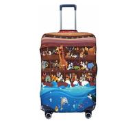 Pevtufa Anchor Heart Blue Luggage Cover,Washable Suitcase Covers Fashion Luggage Covers,Anti-Scratch Suitcase Protector Cover, Animals on Noah's Ark2, X-Large, 1