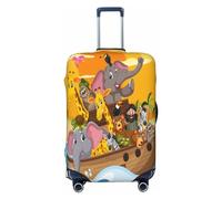 Pevtufa Anchor Heart Blue Luggage Cover,Washable Suitcase Covers Fashion Luggage Covers,Anti-Scratch Suitcase Protector Cover, Animals on Noah's Ark1, Large, 1